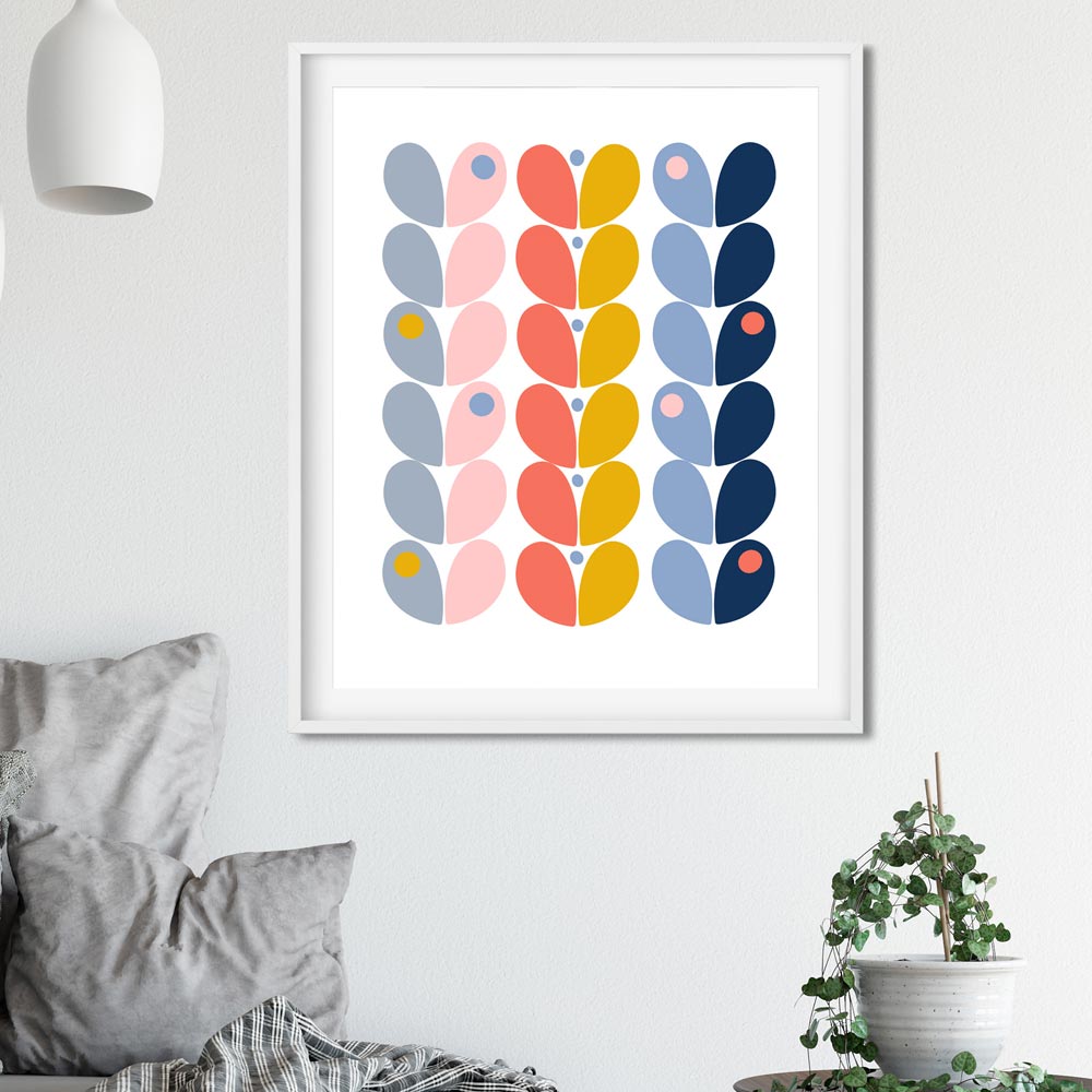 Retro nursery art wall