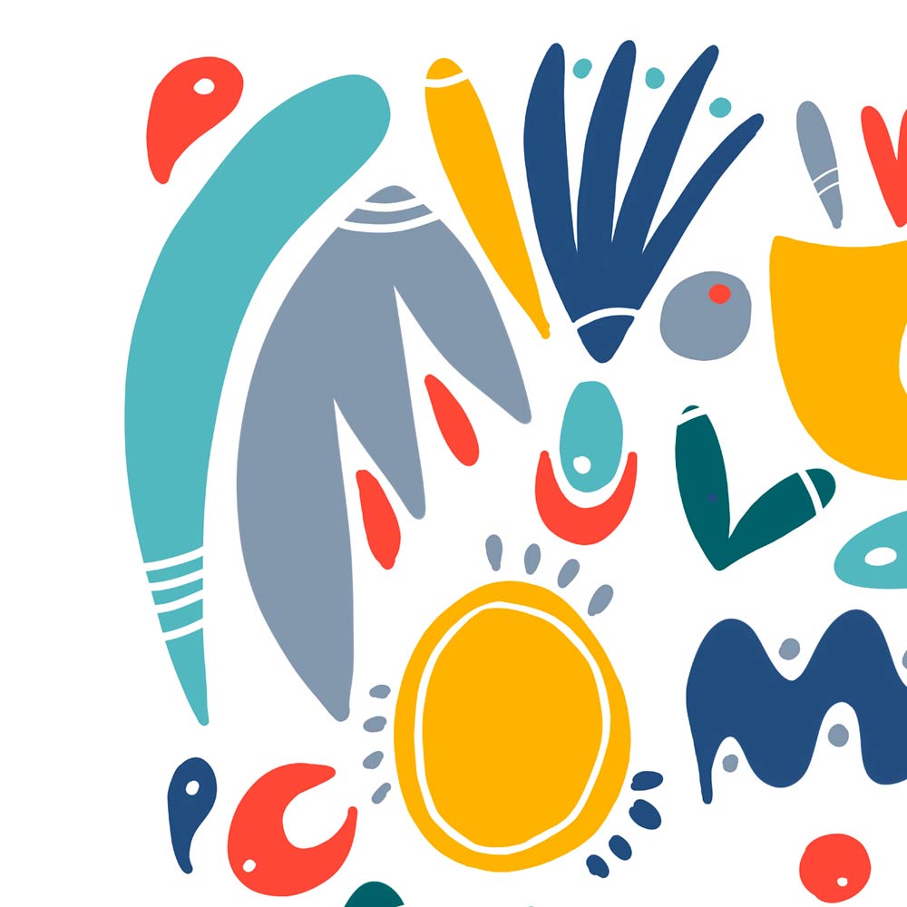 Shapes wall art detail