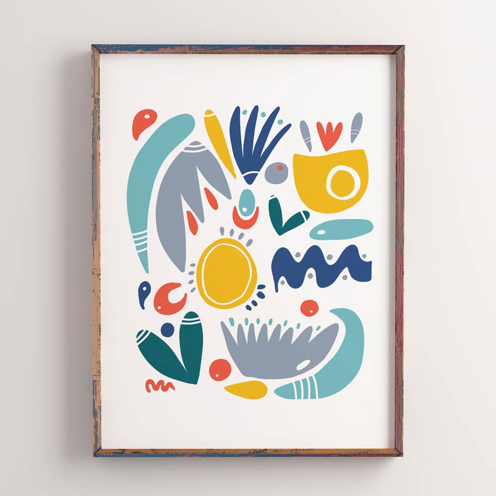 Shapes abstract wall art