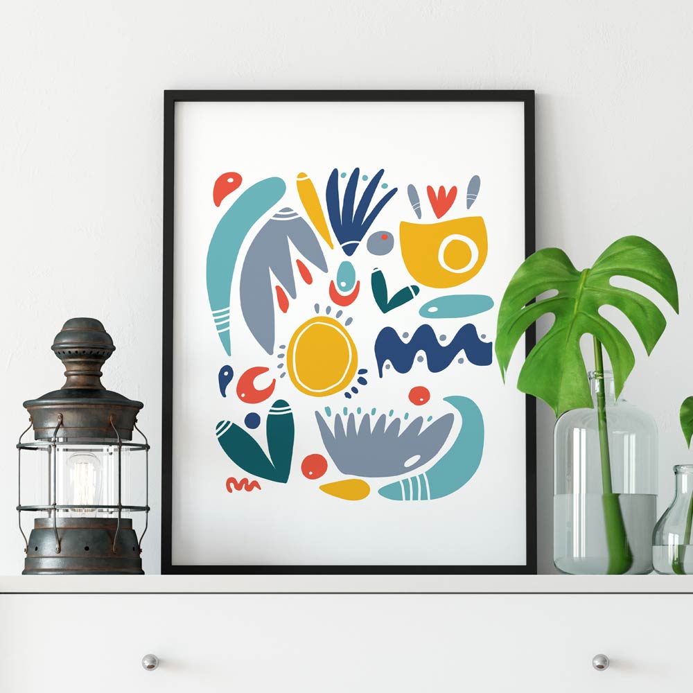 Shapes abstract printable art