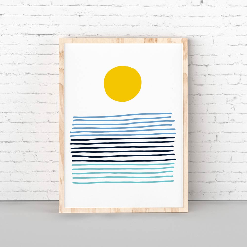 Sun abstract wall art