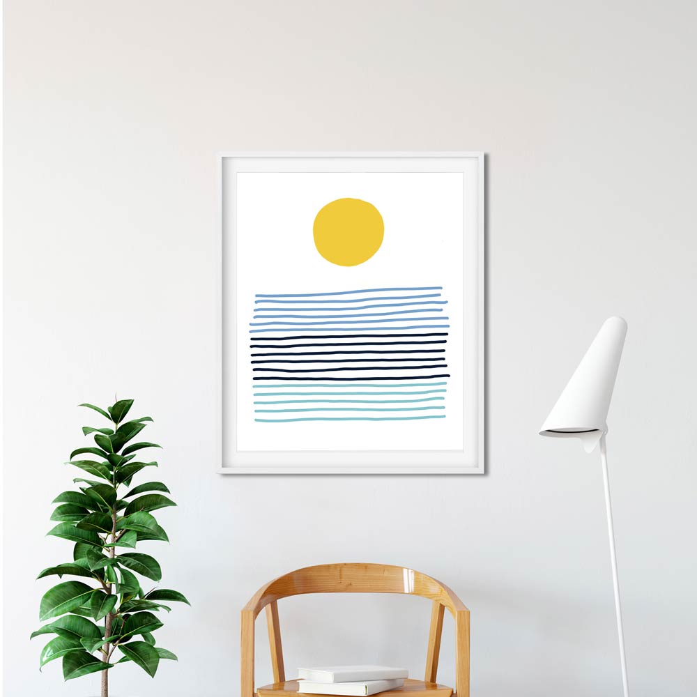Sun printable art frame