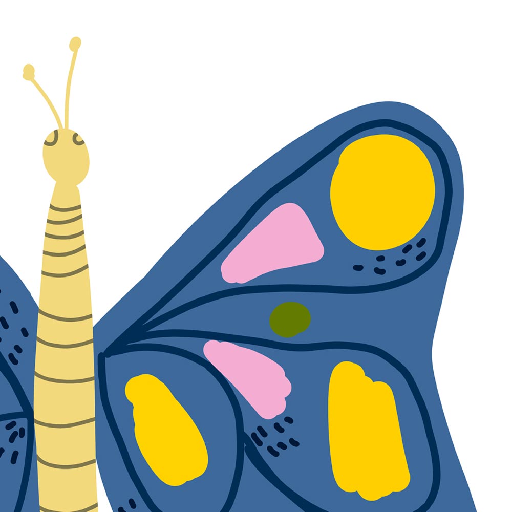 Black lion nursery wall art detail