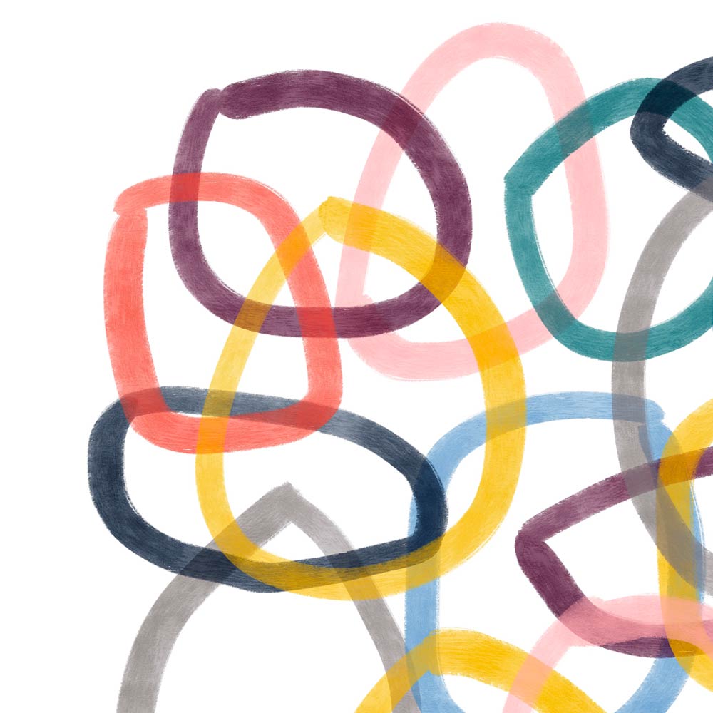 Circles kids wall art detail