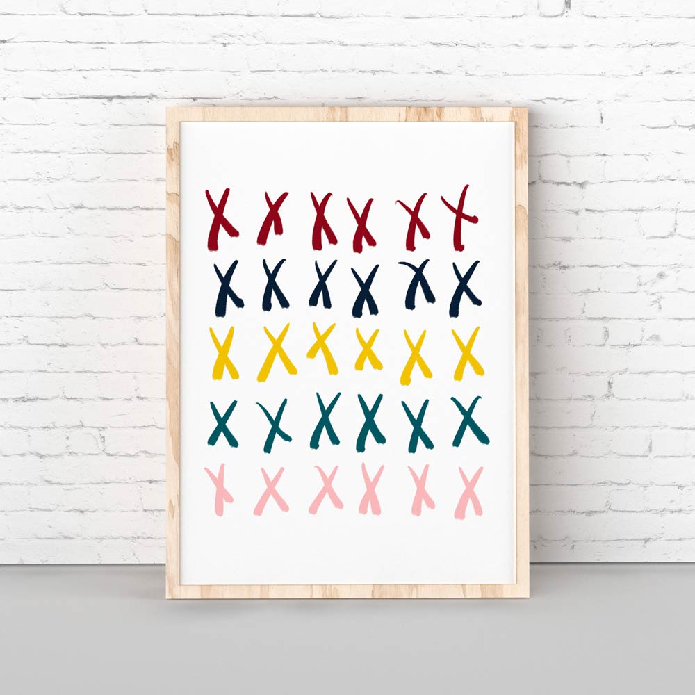 Crosses kids wall art detail