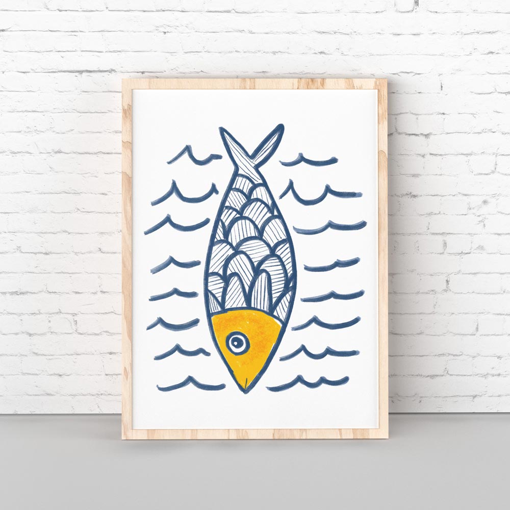 Blue Fish Kids wall art