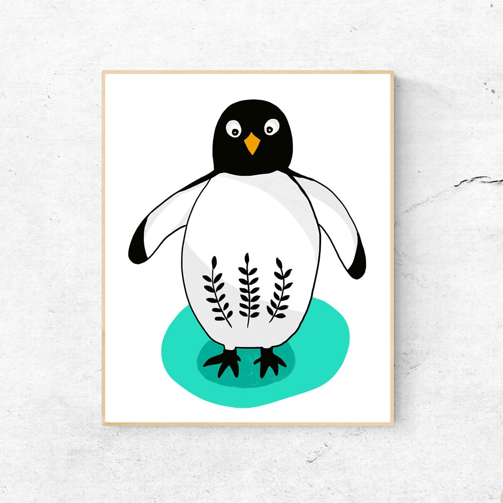Penguin wall art for kids