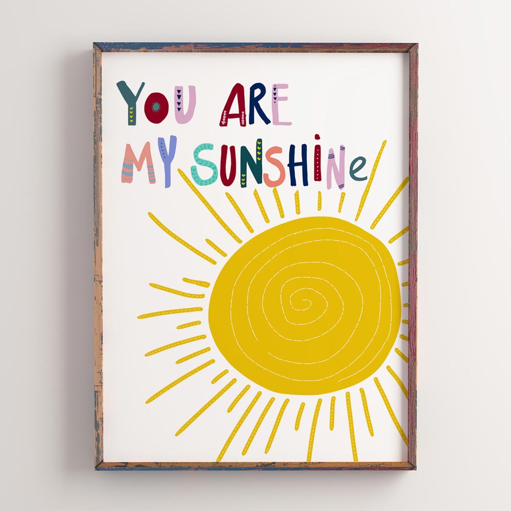 Printable You Are My Sunshine Wall Art