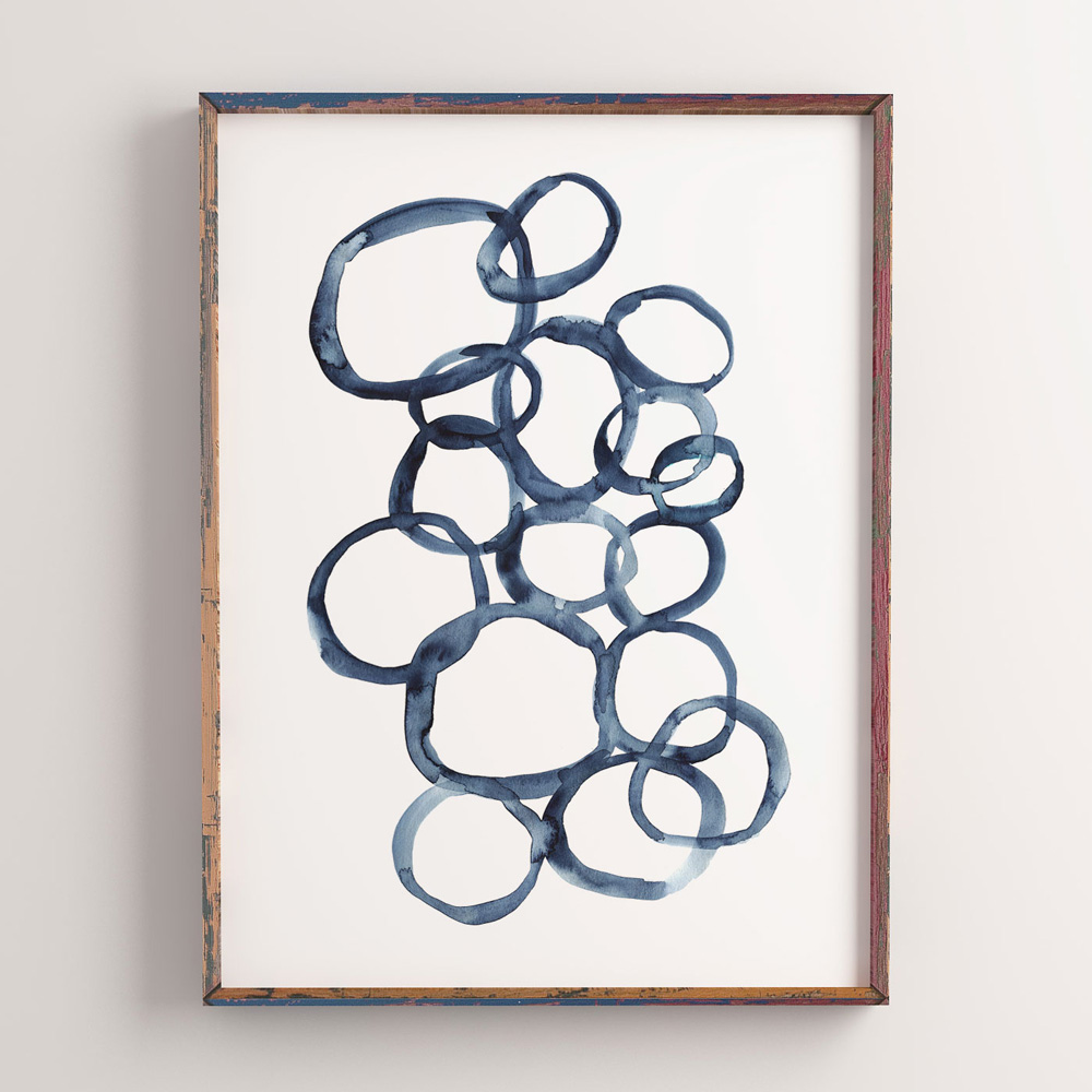 Blue rounds printable art