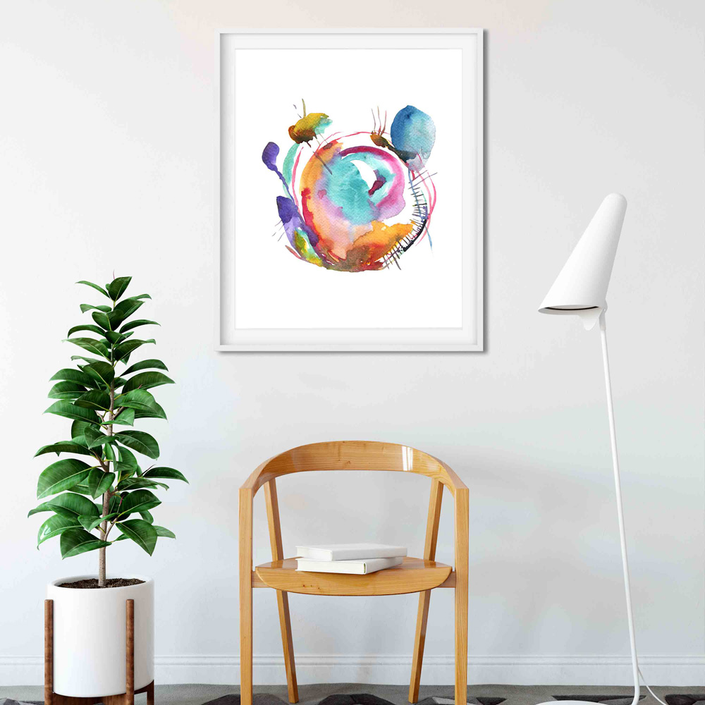 Watercolor abstract wall art