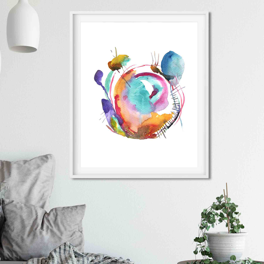 Watercolor abstract art detail