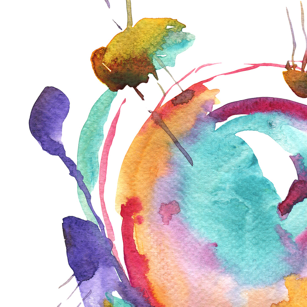 Watercolor abstract wall art printable detail