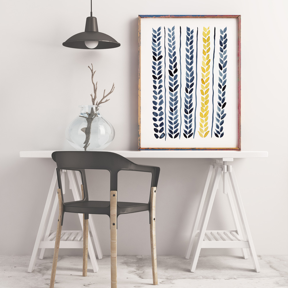 Printable Wheat art wall