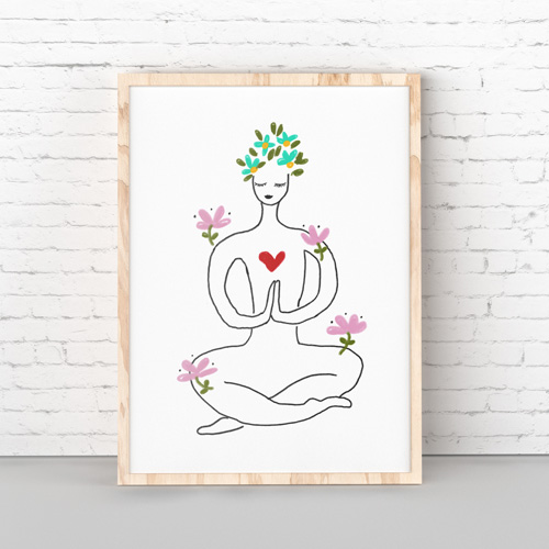 Printable yoga art
