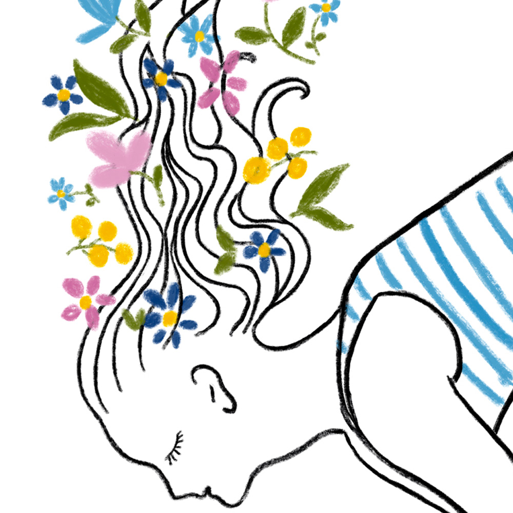 Hatha yoga asana art detail