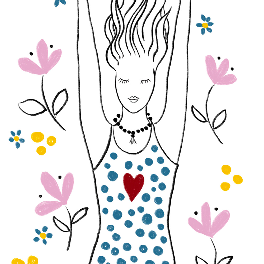 Yoga asana art in detail