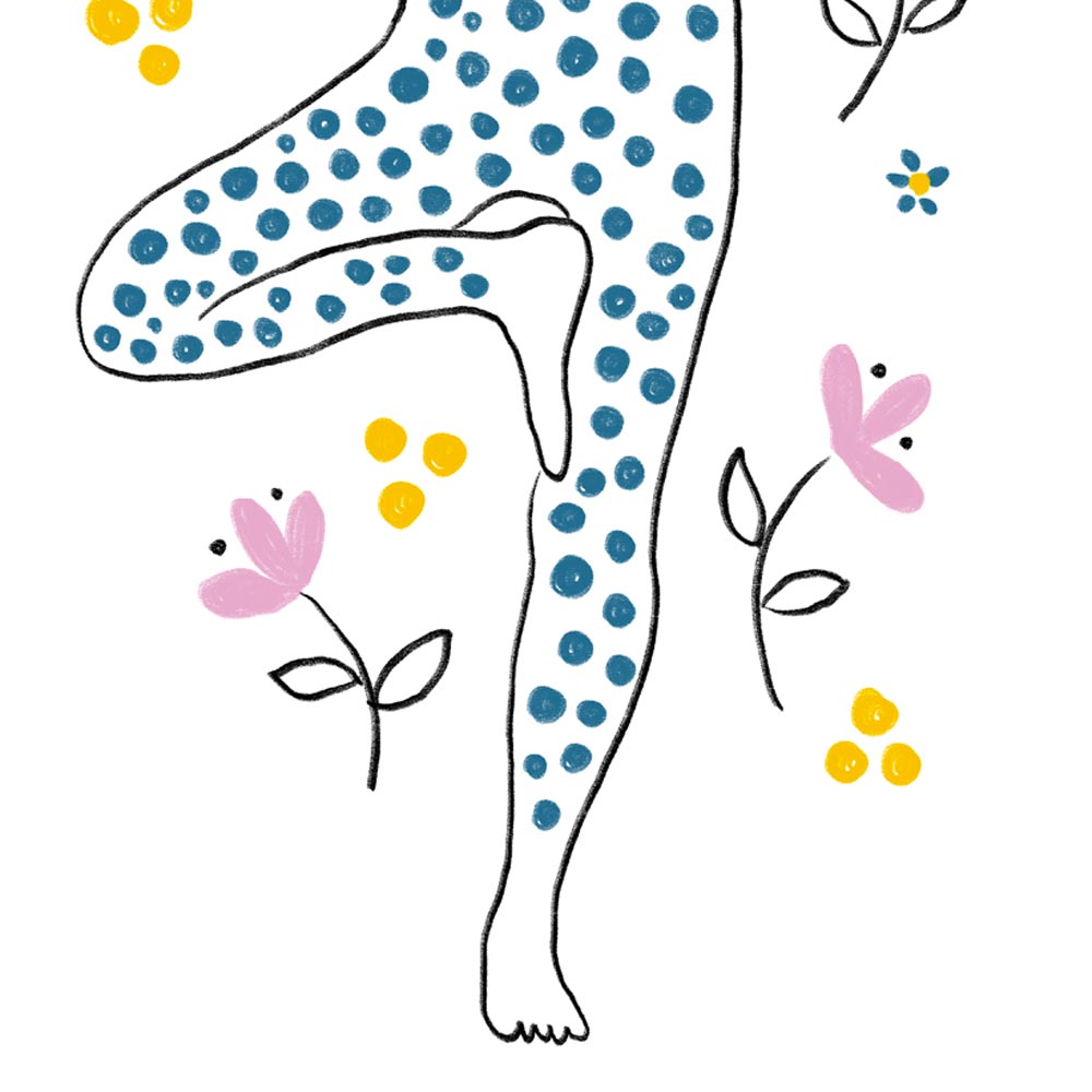 Printable yoga asana art detail