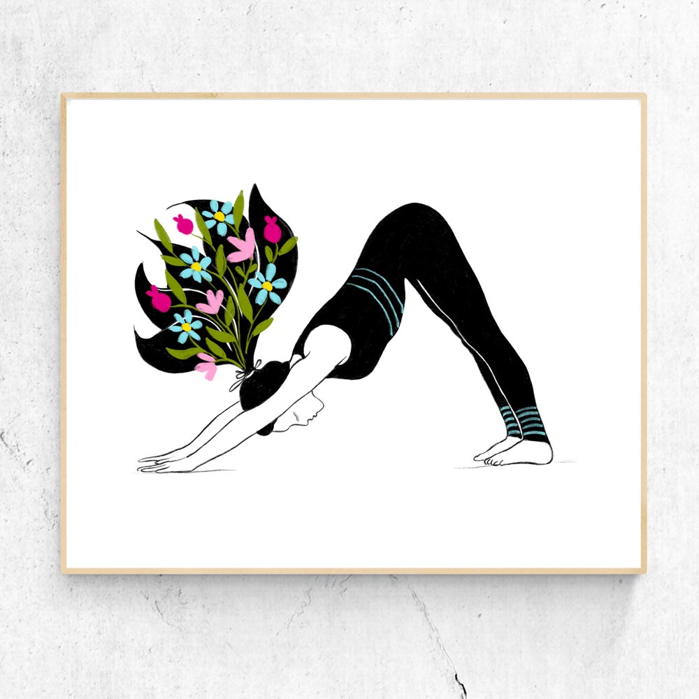 Yoga asana poster printable art