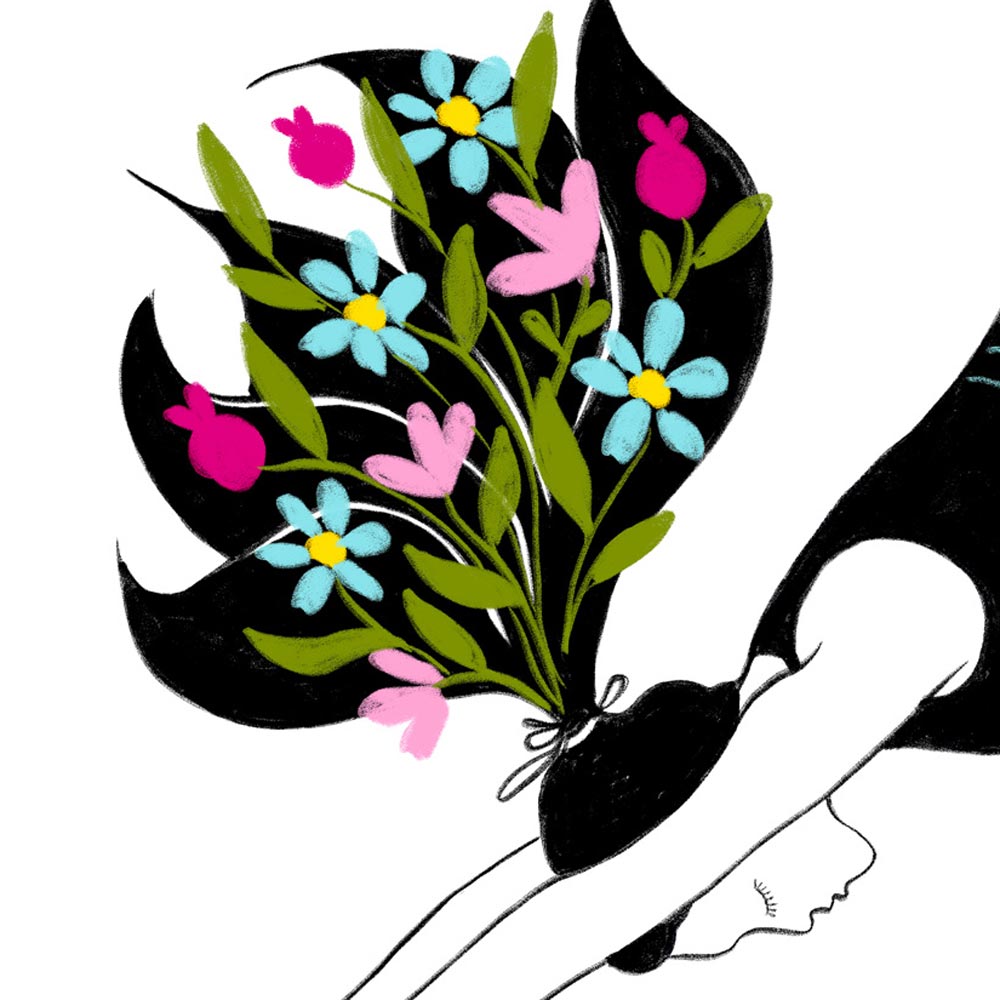 Yoga asana poster wall art detail