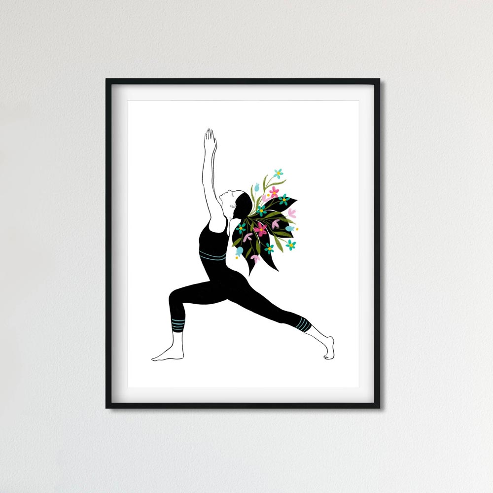 Yoga poster wall art detail