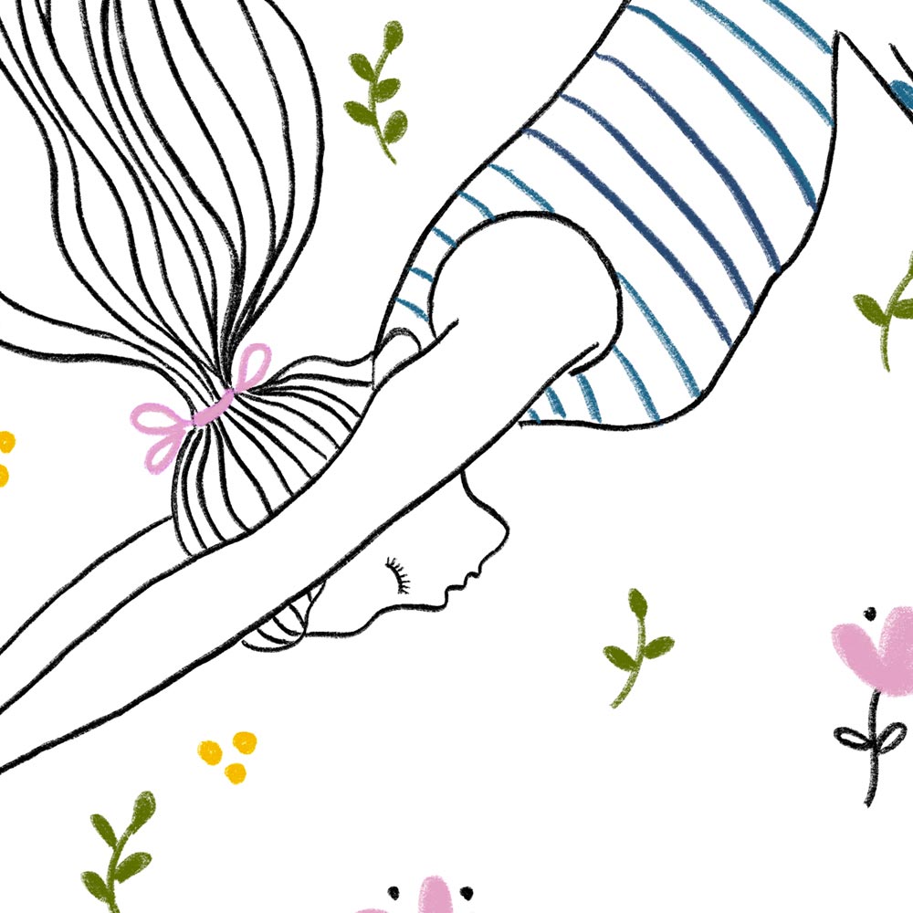 Yoga Downward Facing Dog detail