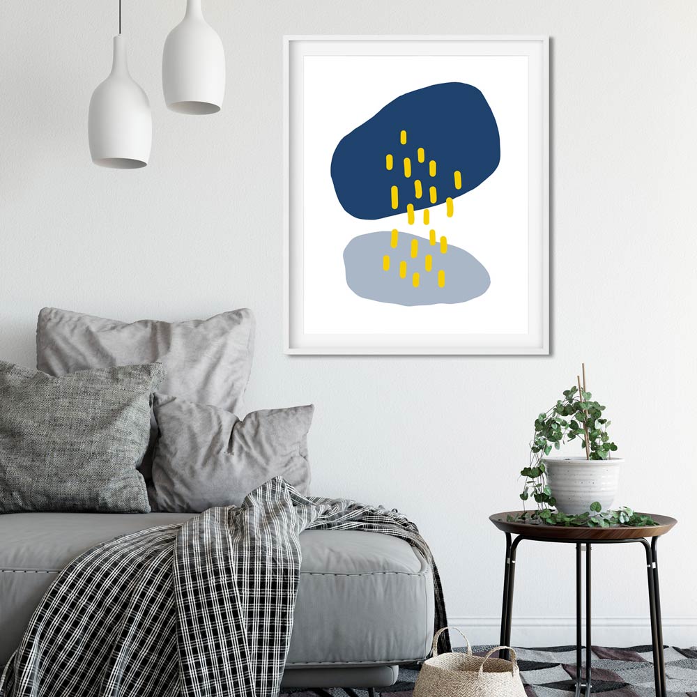 Abstract rain wall art