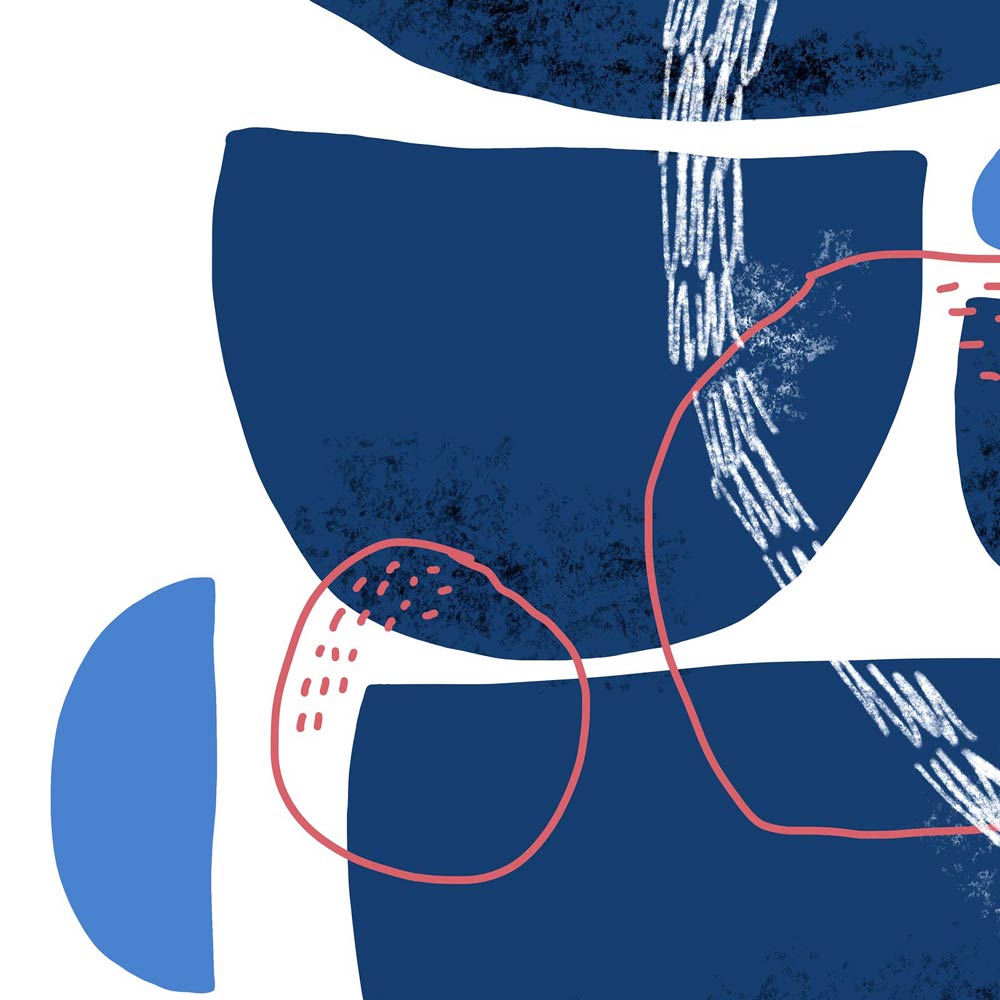 Blue Stones wall art printable detail