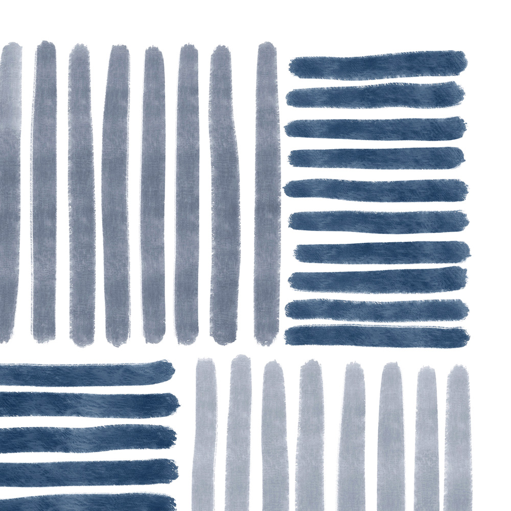 Blue stripes wall art