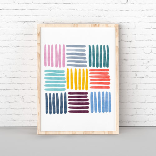 Colorful Stripes pritable art
