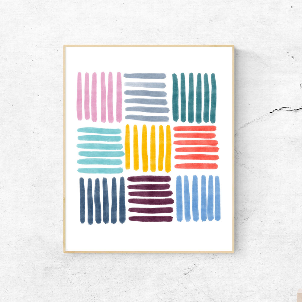 Colorful Stripes wall art