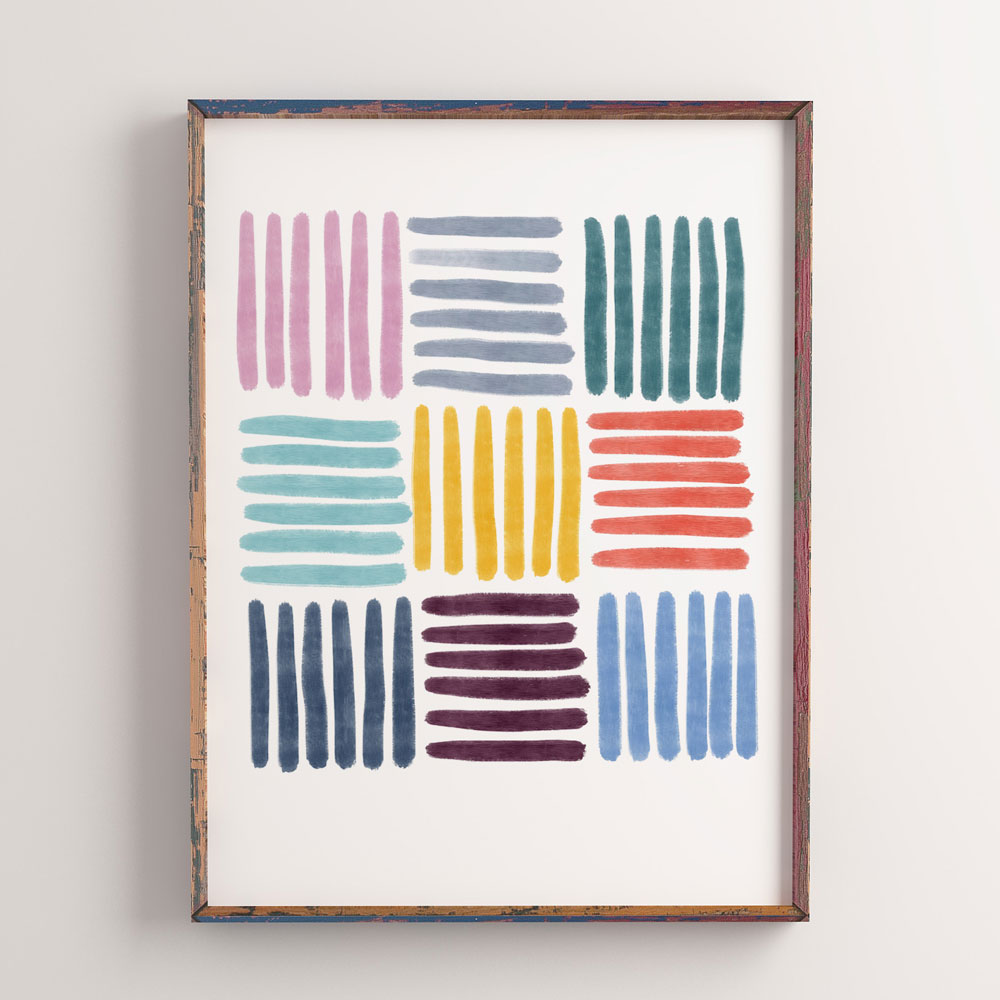 Colorful Stripes printable wall art