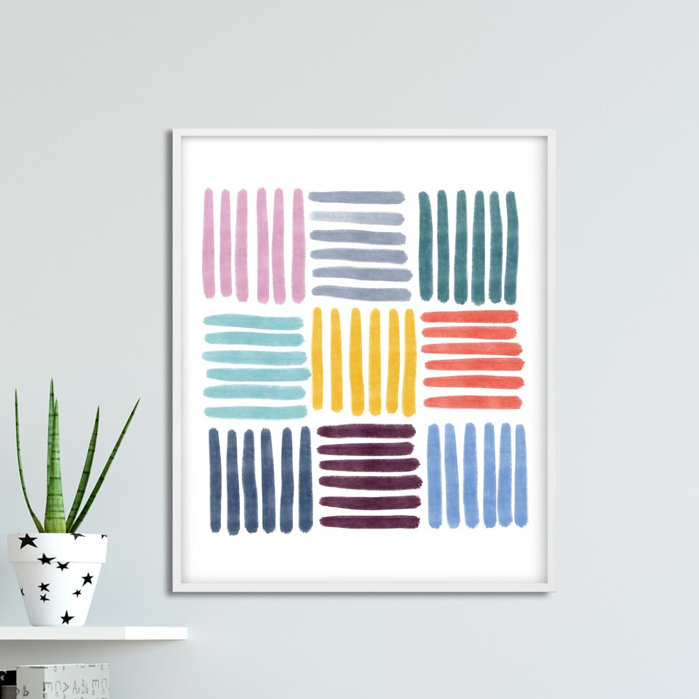 Colorful Stripes art print
