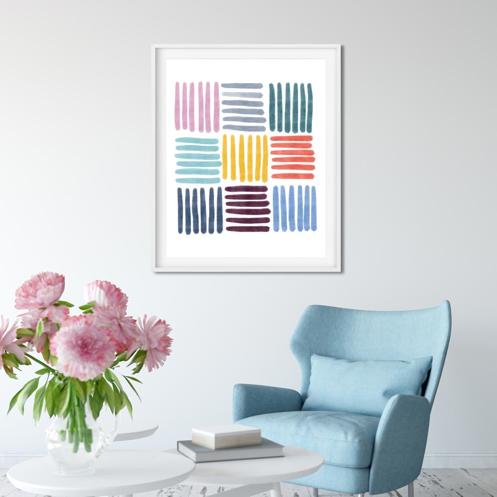 Colorful Stripes printable art